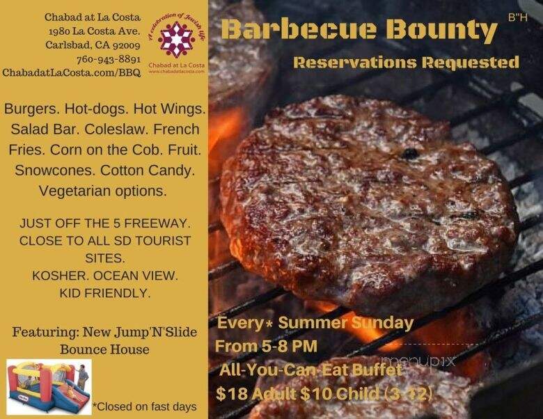 Kosher Barbecue Bounty & Steak Night - Carlsbad, CA