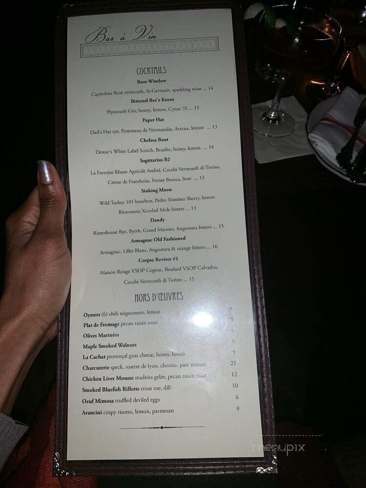 Bar a Vin - Washington, DC menu_pic