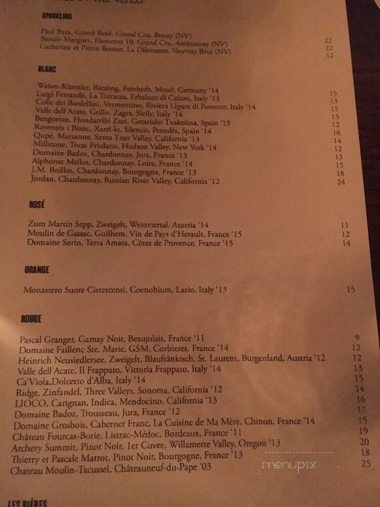 Bar a Vin - Washington, DC menu_pic