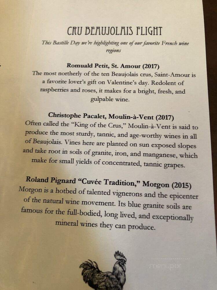 Bar a Vin - Washington, DC menu_pic