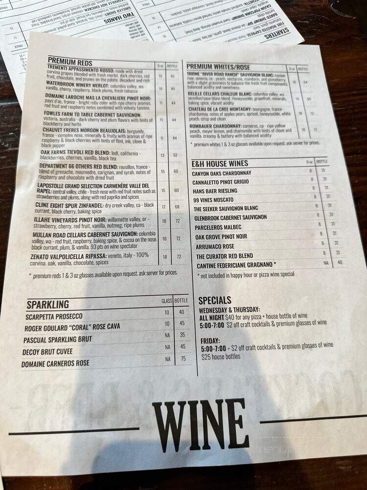 Eighth & Hays - Homestead, PA menu_pic
