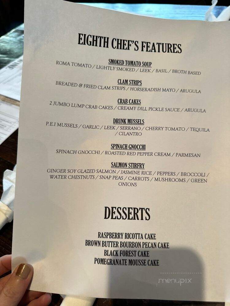 Eighth & Hays - Homestead, PA menu_pic