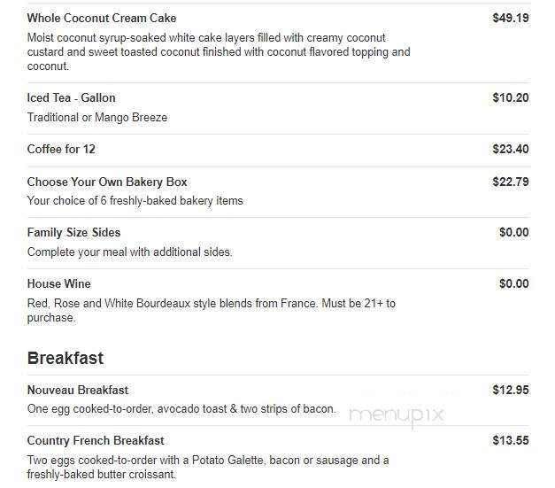 La Madeleine Country French Cafe - Tyler, TX menu_pic