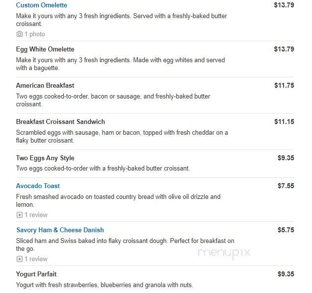 La Madeleine Country French Cafe - Tyler, TX menu_pic