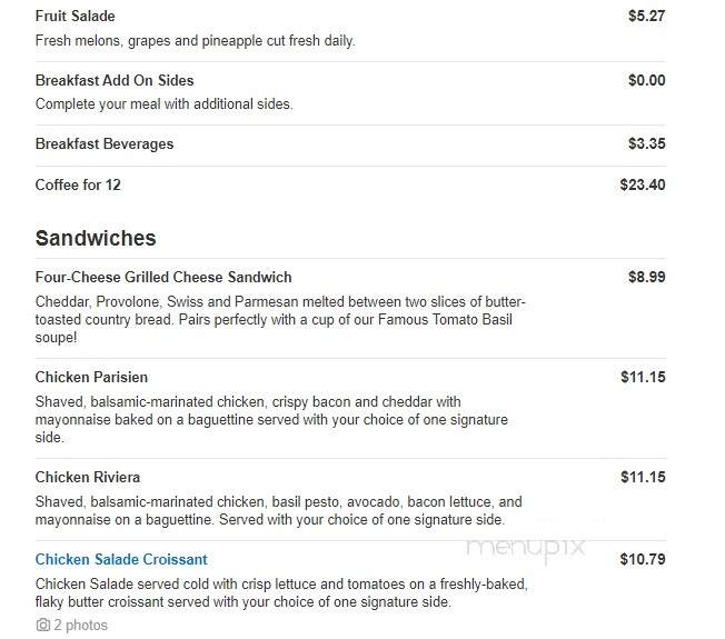 La Madeleine Country French Cafe - Tyler, TX menu_pic