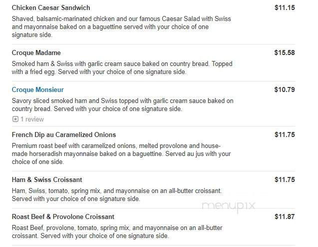 La Madeleine Country French Cafe - Tyler, TX menu_pic