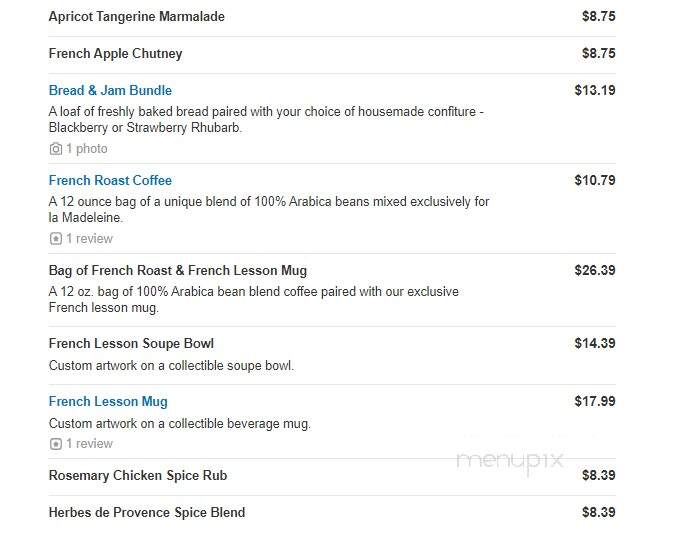 La Madeleine Country French Cafe - Tyler, TX menu_pic