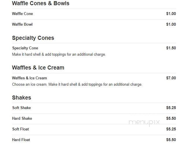Four Boys Ice Cream - Jackson, NJ menu_pic