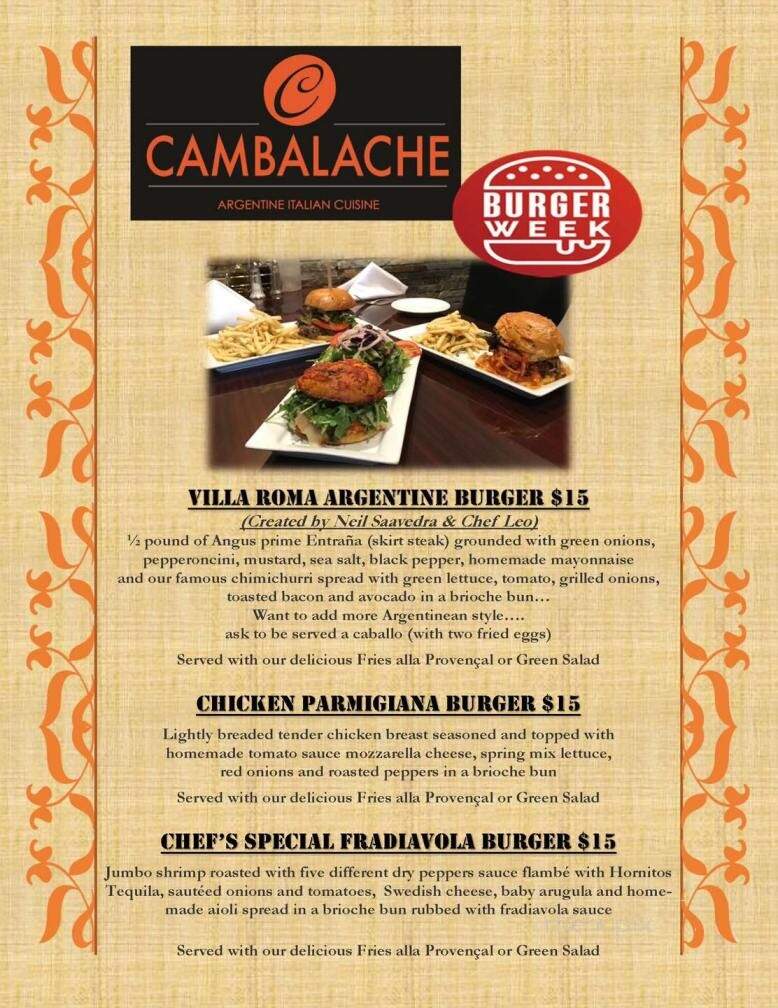 Cambalache Grill - Fountain Valley, CA menu_pic