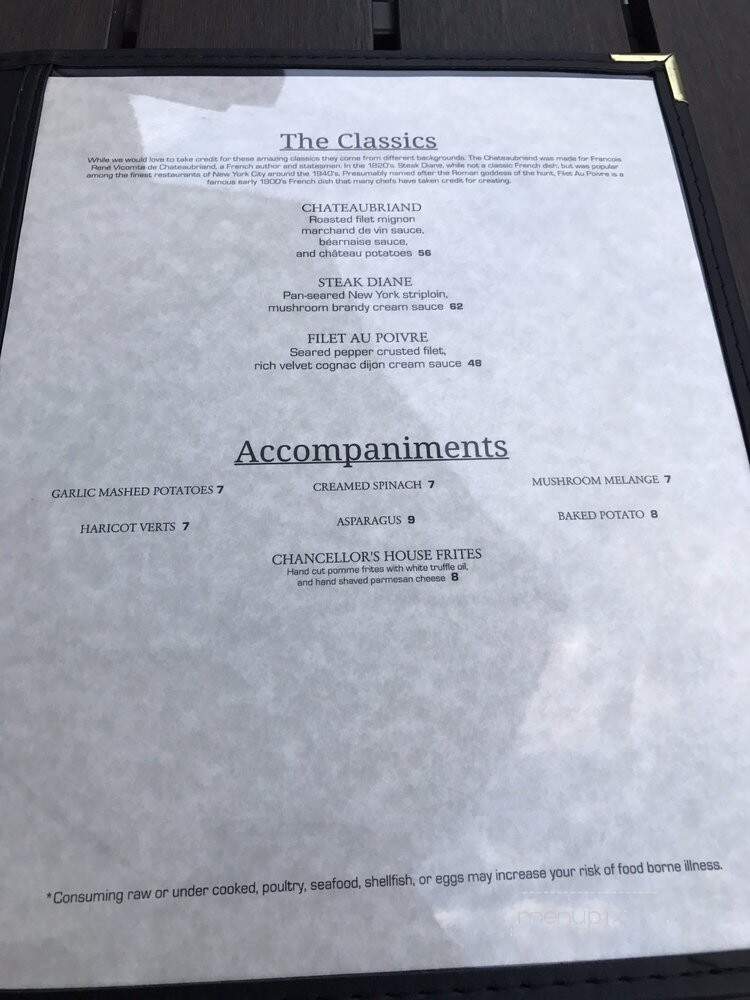 Chancellor's Grill - Oxford, MS menu_pic