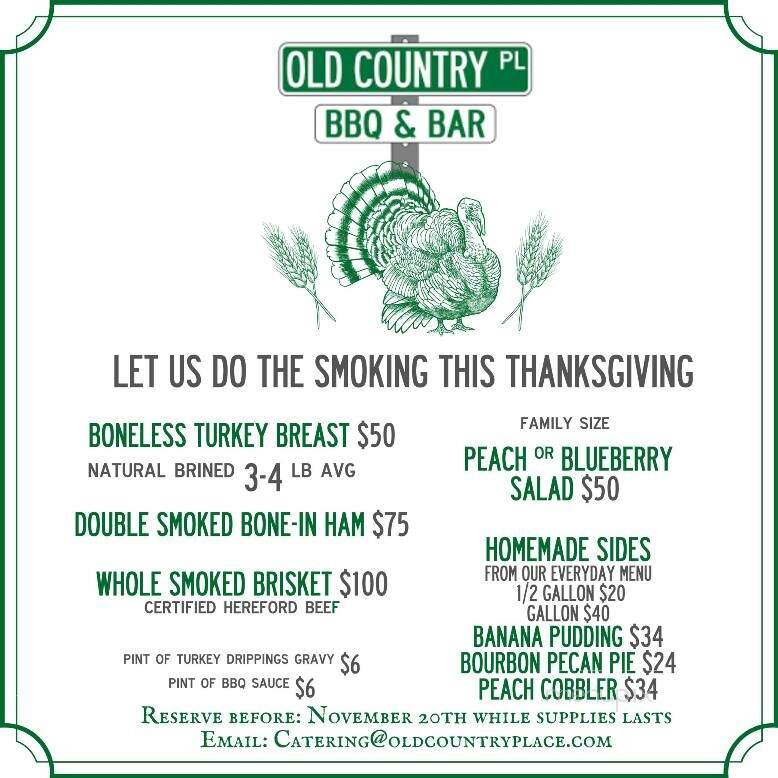 Old Country Place - Canton, GA menu_pic
