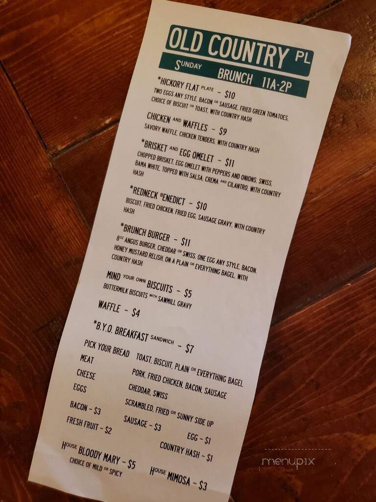 Old Country Place - Canton, GA menu_pic