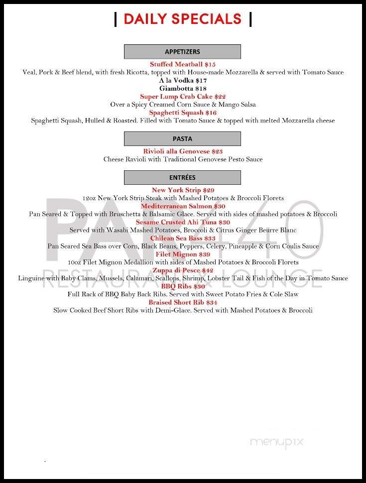 Par 440 Restaurant & Lounge - Short Hills, NJ menu_pic