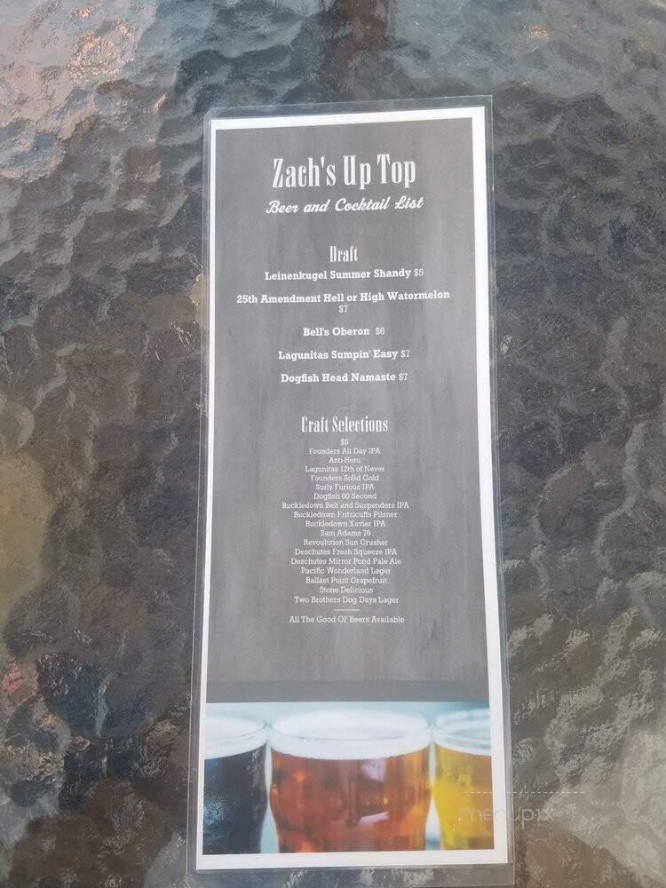 Rooftop Tap - Palos Heights, IL menu_pic