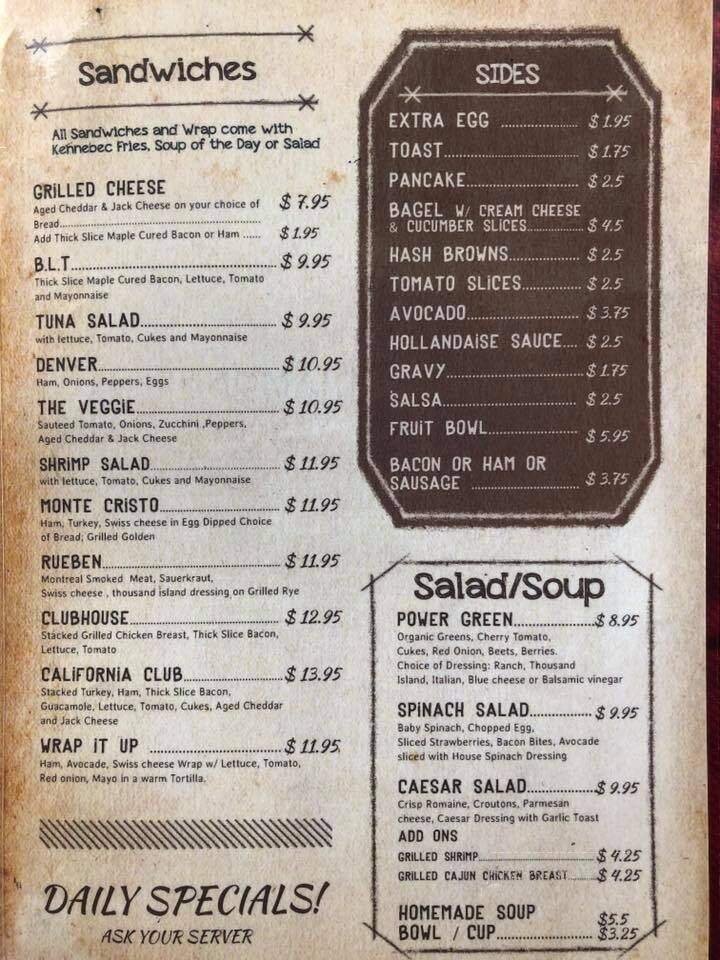 Knight Street Cafe - Vancouver, BC menu_pic