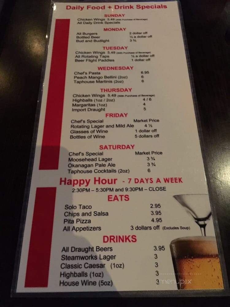 Abbey Road Taphouse - Abbotsford, BC menu_pic