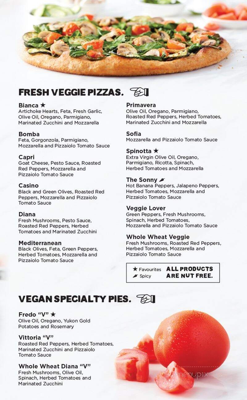 Pizzaiola - Toronto, ON menu_pic