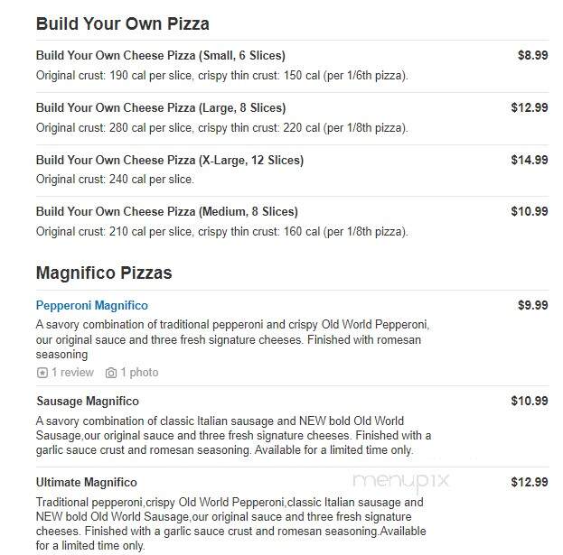 Marco's Pizza - Daytona Beach, FL menu_pic