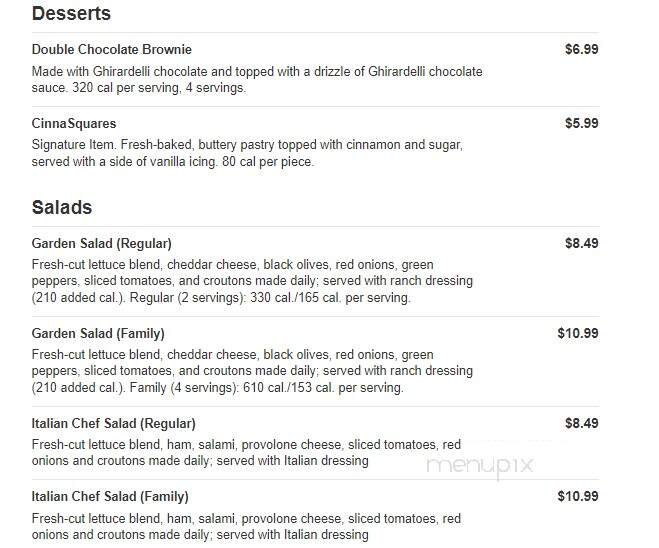 Marco's Pizza - Daytona Beach, FL menu_pic
