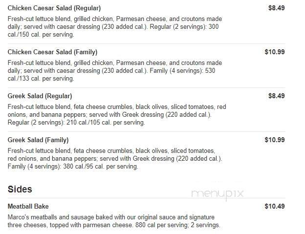 Marco's Pizza - Daytona Beach, FL menu_pic