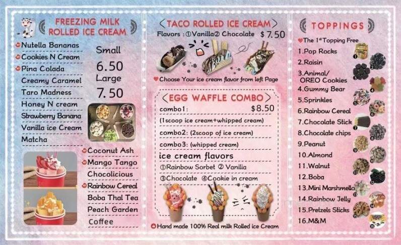 Sky Roll Ice Cream - Santa Ana, CA menu_pic