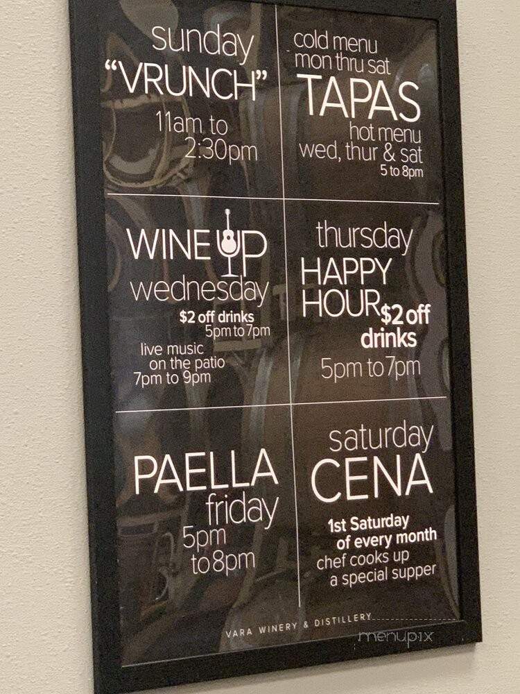 Vara - Albuquerque, NM menu_pic