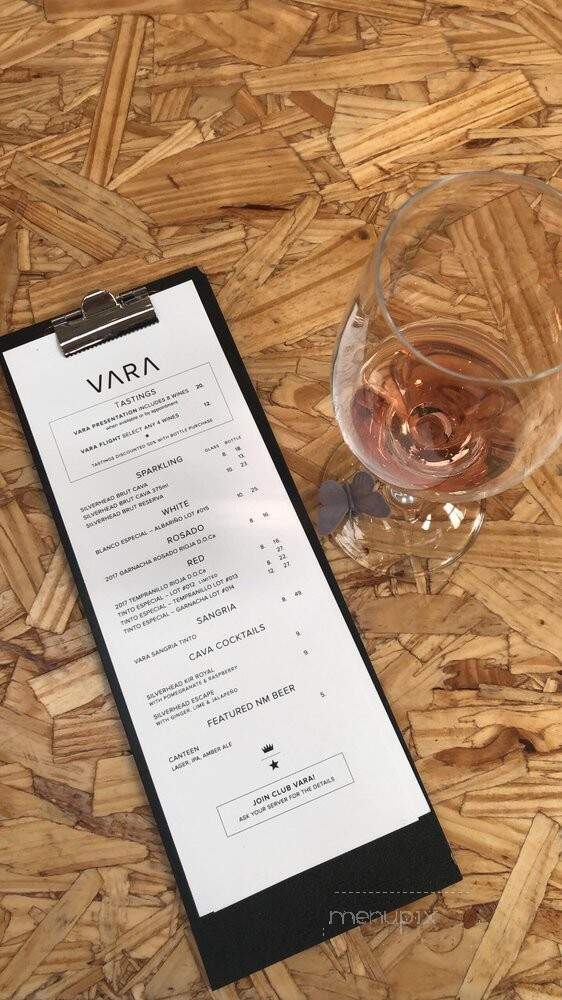 Vara - Albuquerque, NM menu_pic
