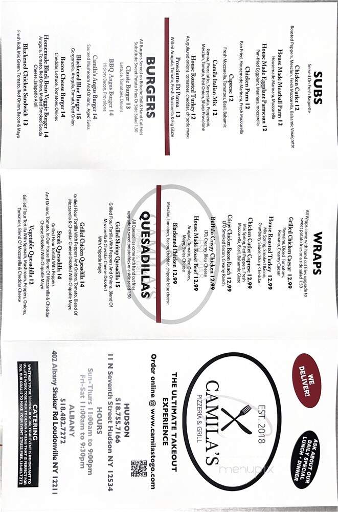 Camila's To Go - Albany, NY menu_pic