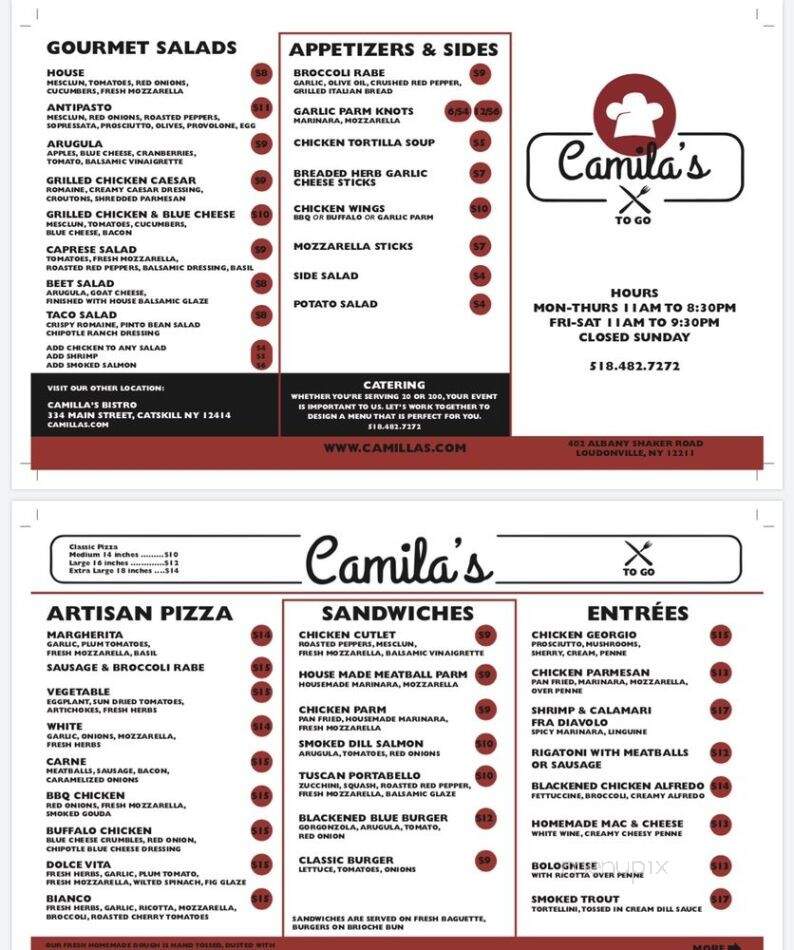 Camila's To Go - Albany, NY menu_pic