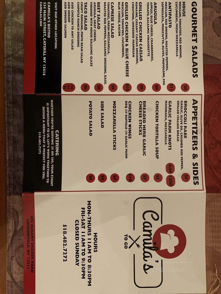 Camila's To Go - Albany, NY menu_pic