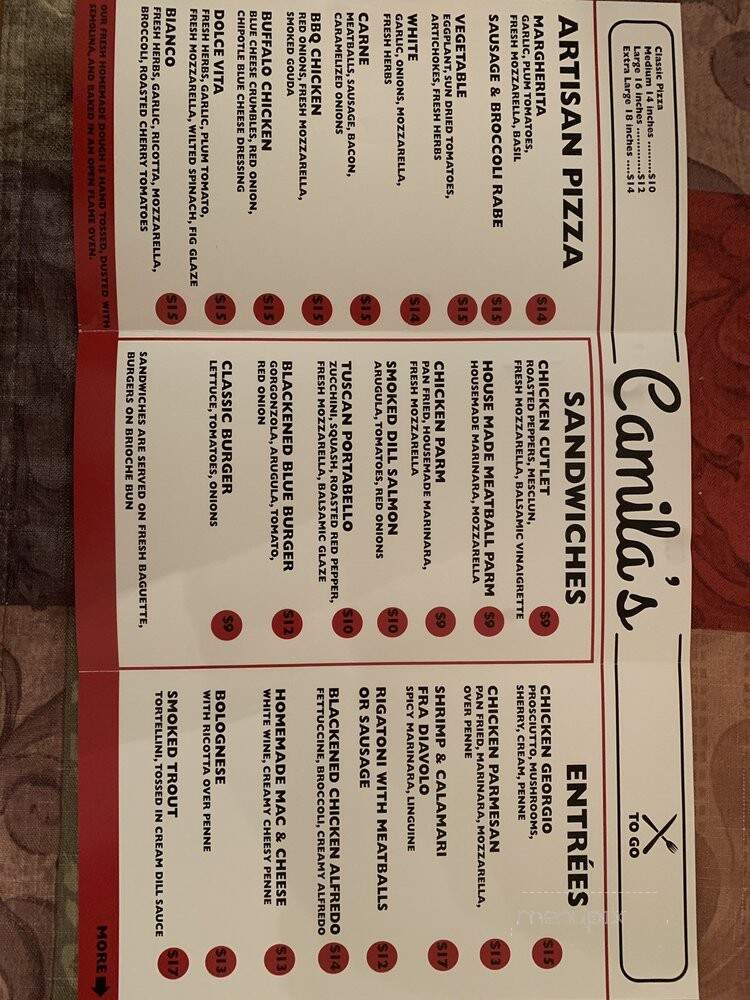 Camila's To Go - Albany, NY menu_pic