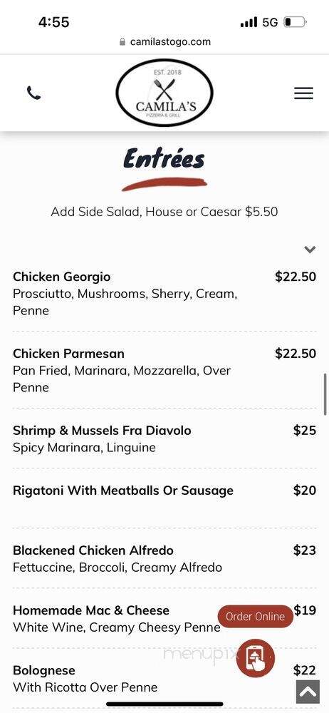 Camila's To Go - Albany, NY menu_pic