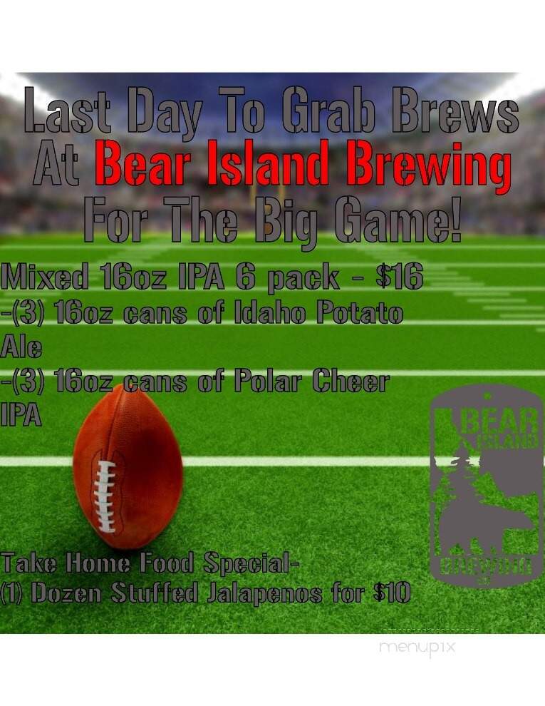 Bear Island Brewing - Boise, ID menu_pic