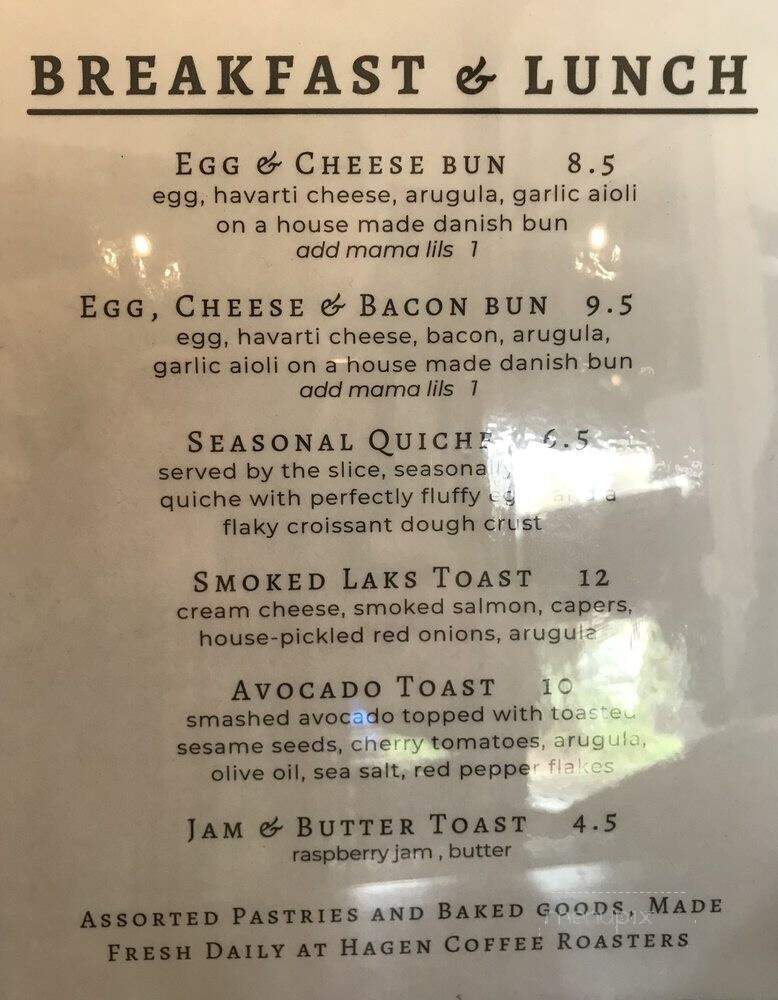 Venture Coffee - Seattle, WA menu_pic