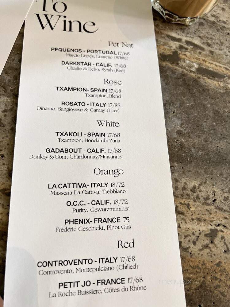 Gran Blanco - Venice, CA menu_pic