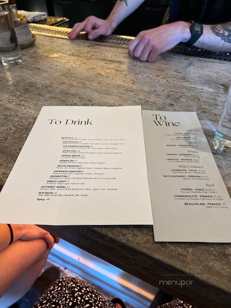 Gran Blanco - Venice, CA menu_pic
