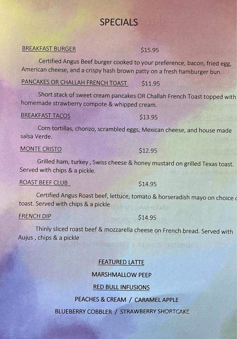 Dawn to Dusk Cafe - Glassboro, NJ menu_pic