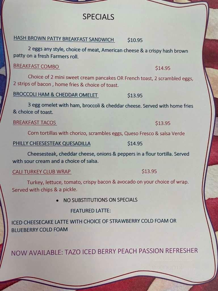 Dawn to Dusk Cafe - Glassboro, NJ menu_pic