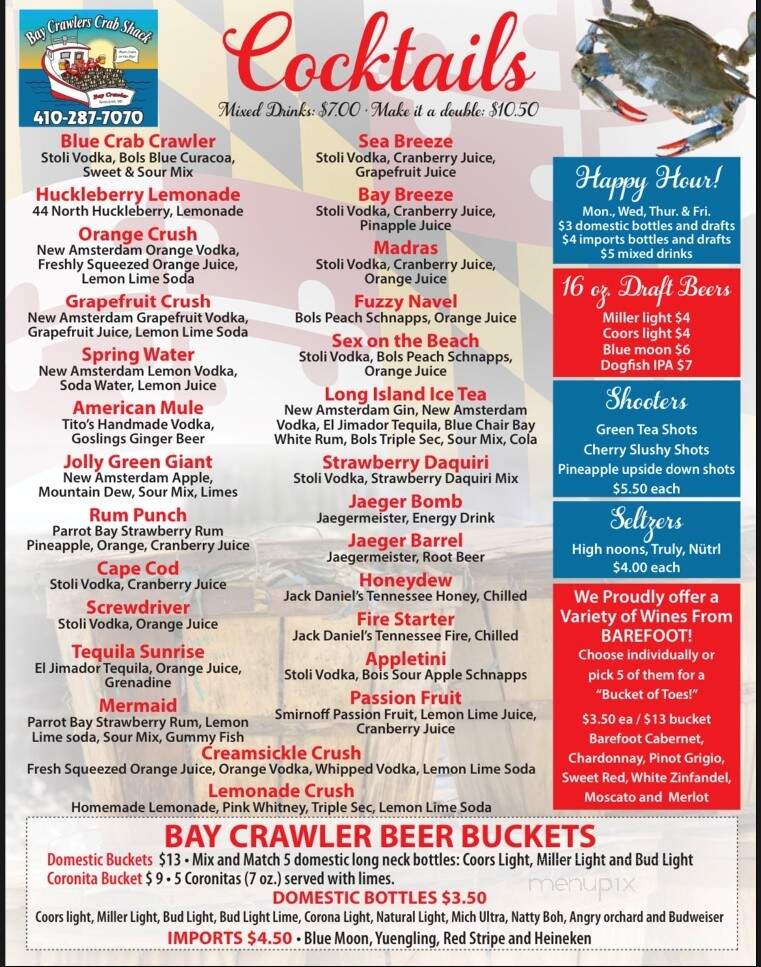 Bay Crawlers Crab Shack - North East, MD menu_pic