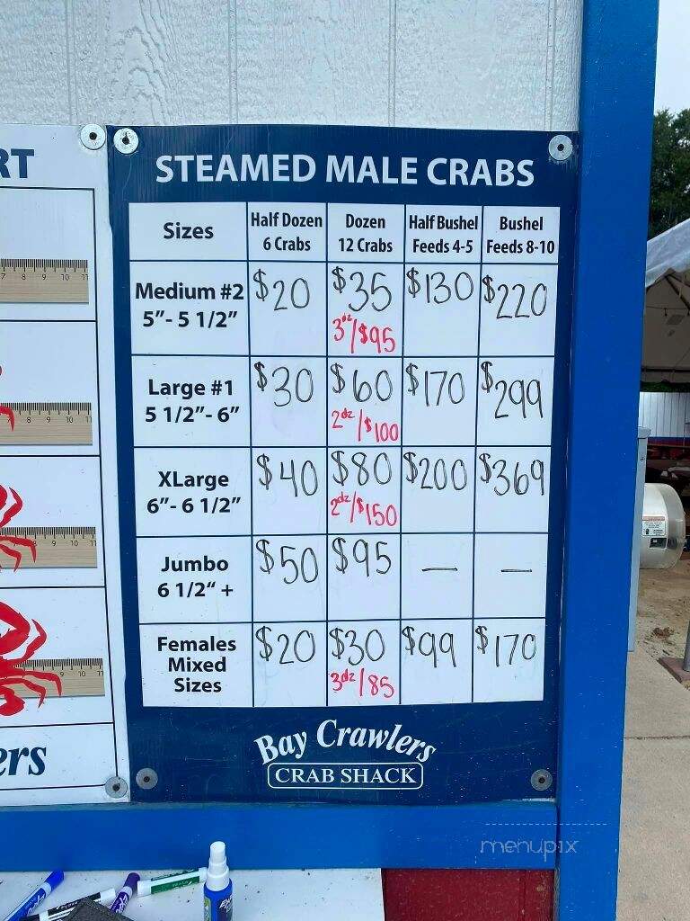 Bay Crawlers Crab Shack - North East, MD menu_pic