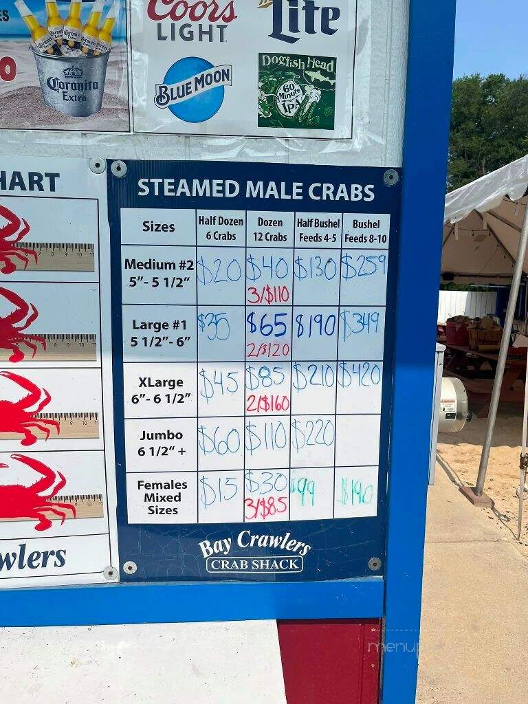 Bay Crawlers Crab Shack - North East, MD menu_pic