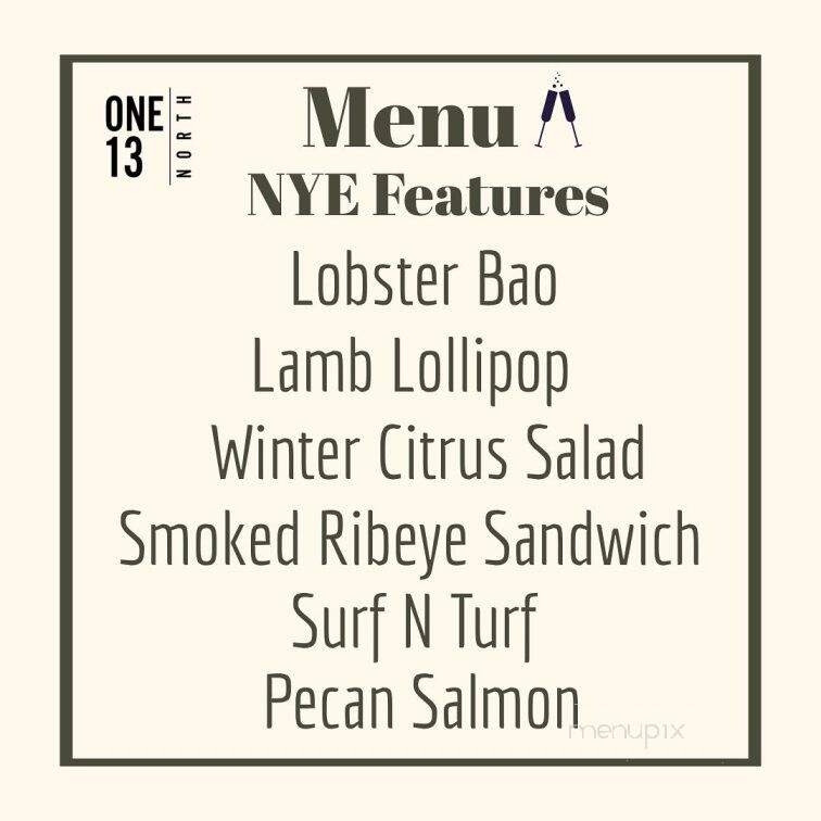 One13 North - Crown Point, IN menu_pic
