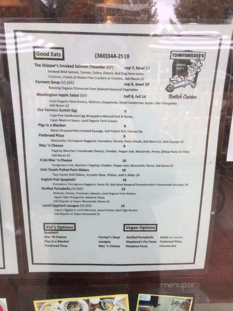 Tommyknocker's Cornish Pasty - Port Townsend, WA menu_pic
