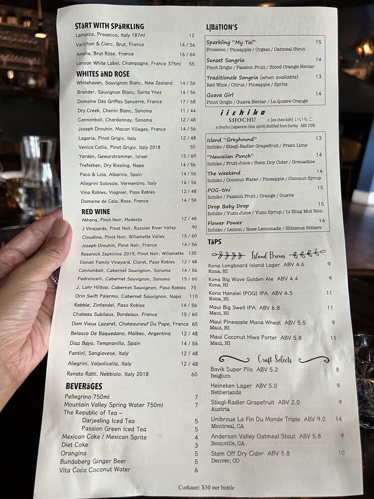 Malama Pono Restaurant - Los Angeles, CA menu_pic