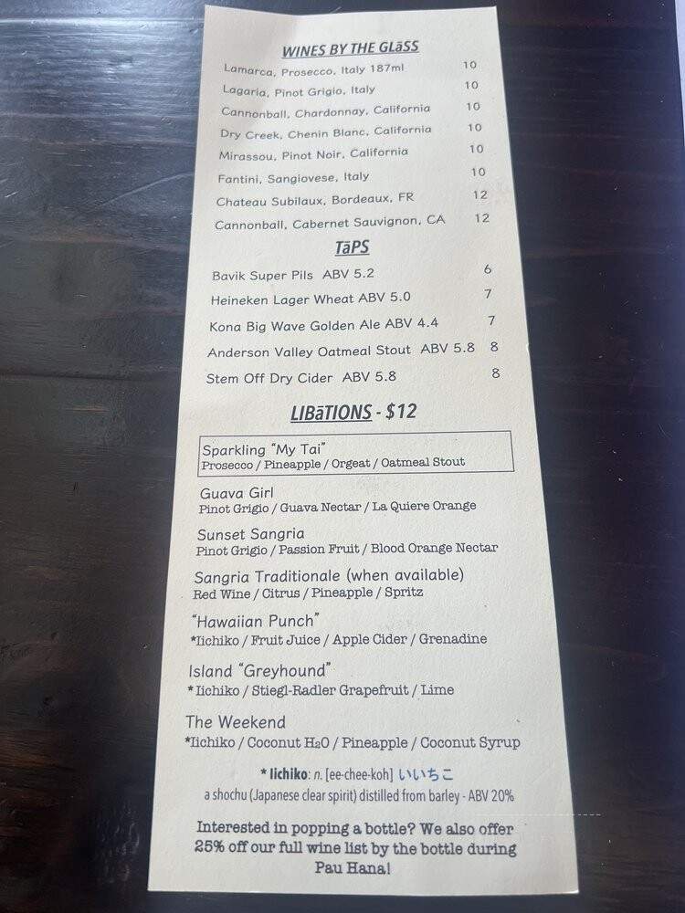Malama Pono Restaurant - Los Angeles, CA menu_pic