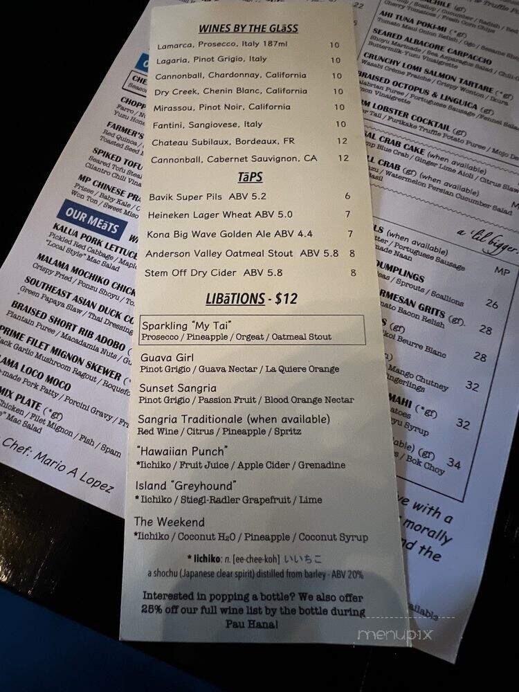 Malama Pono Restaurant - Los Angeles, CA menu_pic