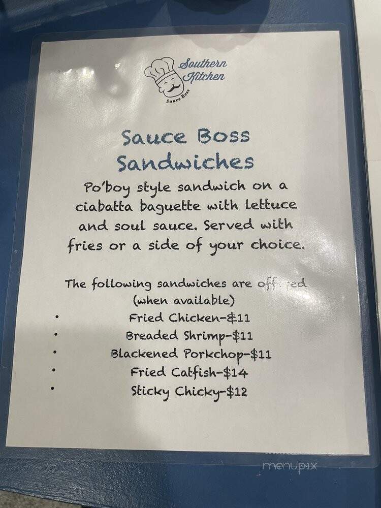 Sauce Boss Southern Kitchen - Draper, UT menu_pic