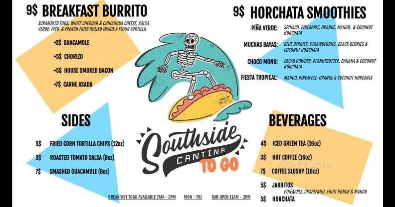 Southside Cantina - Dennis Port, MA menu_pic