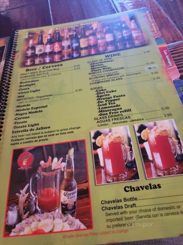 Lalo's Family Restaurant - Camarillo, CA menu_pic