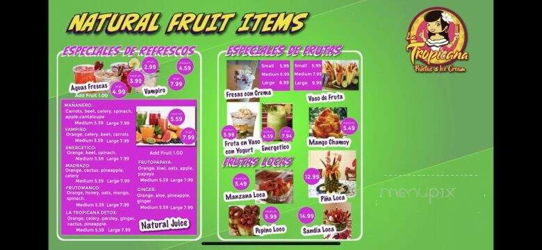 La Tropicana - Terrytown, LA menu_pic